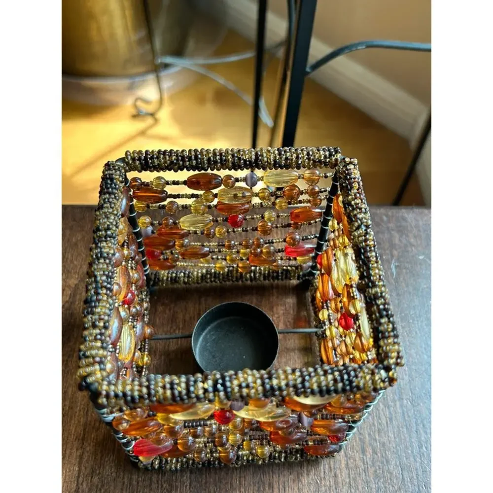 Pier one beaded votive candle holder